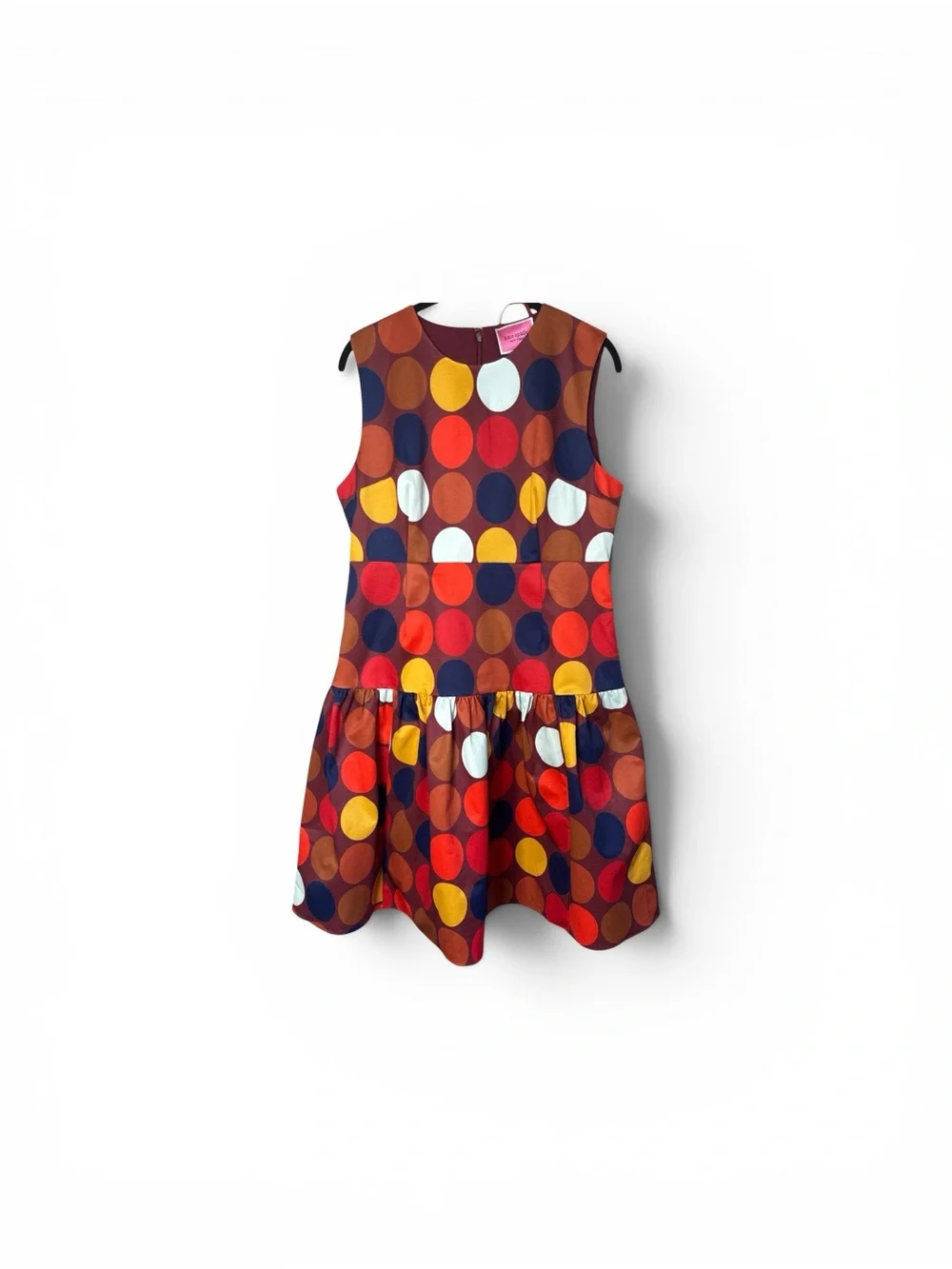 Kate Spade Dot Party Julia Faille Dress Colorful Polka Dot Fit & Flare Size 14